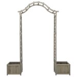 Vidaxl pergola de jardin avec jardinire gris bois pin massif