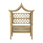 Vidaxl pergola de jardin avec toit et banc bois de pin imprégné Vidaxl pergola de jardin avec toit et banc bois de pin imprégné