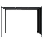 Vidaxl pergola de jardin avec toit rtractable 3x3 m anthracite