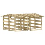 Vidaxl pergolas avec toits 4 pcs 100x90x100 cm bois de pin imprgn