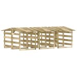 Vidaxl pergolas avec toits 6 pcs 100x90x100 cm bois de pin imprgn