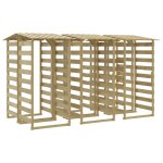 Vidaxl pergolas avec toits 6 pcs 100x90x200 cm bois de pin imprgn