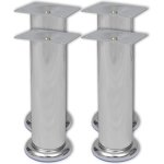 Vidaxl pieds ronds de canap 8 pcs chrome 180 mm