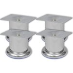 Vidaxl pieds ronds de canap 8 pcs chrome 60 mm