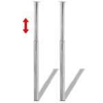 Vidaxl pieds de table télescopiques 4 pcs chrome 710 mm - 1100 mm Vidaxl pieds de table télescopiques 4 pcs chrome 710 mm - 1100 mm
