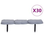 Vidaxl bordure de pelouse avec piquets 30 pcs pp