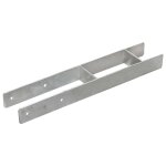 Vidaxl piquets de clture 6 pcs argent 10x6x60 cm acier galvanis