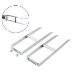 Vidaxl piquets de clture de sol 2 pcs pour clture en wpc acier 40 cm