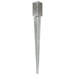 Vidaxl piquets au sol 12 pcs argent 7x7x75 cm acier galvanis