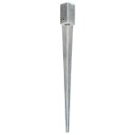 Vidaxl piquets au sol 12 pcs argent 7x7x90 cm acier galvanis