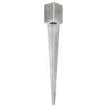 Vidaxl piquets au sol 12 pcs argent 9x9x75 cm acier galvanis