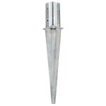 Vidaxl piquets au sol 2 pcs argent� 8x61 cm acier galvanis�