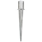 Vidaxl piquets au sol 6 pcs argent 10x76 cm acier galvanis