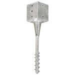 Vidaxl piquets au sol 6 pcs argent 12x12x56 cm acier galvanis