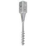 Vidaxl piquets au sol 6 pcs argent 7x7x56 cm acier galvanis