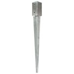 Vidaxl piquets au sol 6 pcs argent 7x7x75 cm acier galvanis