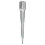 Vidaxl piquets au sol 6 pcs argent 8x8x76 cm acier galvanis