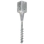 Vidaxl piquets au sol 6 pcs argent 9x9x56 cm acier galvanis