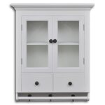 Vidaxl placard mural de cuisine avec porte en verre bois blanc