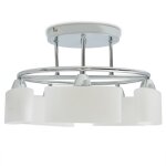 Vidaxl plafonnier avec 5 globes ellipsodes pour ampoules e14 200 w