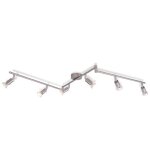 Vidaxl plafonnier avec 6 projecteurs led nickel satiné Vidaxl plafonnier avec 6 projecteurs led nickel satiné