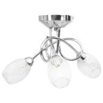 Vidaxl plafonnier avec abat - jours chroms pour 3 ampoules g9