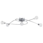 Vidaxl plafonnier avec abat - jours en verre pour 5 ampoules g9