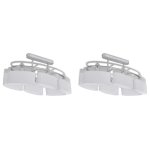 Vidaxl plafonnier avec abat - jours en verre ellipsode 2 pcs e14
