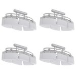 Vidaxl plafonnier avec abat - jours en verre ellipsode 4 pcs e14