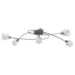 Vidaxl plafonnier avec abat - jours en verre fleur pour 5 ampoules g9