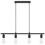 Vidaxl plafonnier avec ampoules  filament 2 w noir 80 cm e27