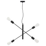 Vidaxl plafonnier avec ampoules  filament 2 w noir e27