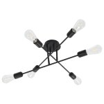 Vidaxl plafonnier avec ampoules à filament 2 w noir e27 Vidaxl plafonnier avec ampoules à filament 2 w noir e27