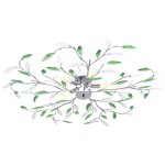 Vidaxl plafonnier à bras en cristal acrylique 5 ampoules e14 vert Vidaxl plafonnier à bras en cristal acrylique 5 ampoules e14 vert