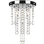Vidaxl plafonnier avec perles de cristal blanc mtal