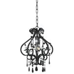 Vidaxl plafonnier avec perles noir rond e14