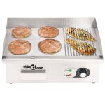 Vidaxl plancha lectrique acier inoxydable 3000 w 54 x 41 x 24 cm