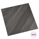 Vidaxl planches de plancher autoadhsives 20 pcs pvc 1, 86 m gris ray