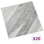 Vidaxl planches de plancher autoadhsives 20 pcs pvc 1, 86 m gris ray