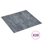 Vidaxl planches plancher autoadhsives 20 pcs pvc 1, 86 m marbre gris