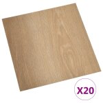 Vidaxl planches de plancher autoadhsives 20 pcs pvc 1, 86 m marron