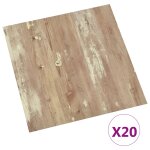 Vidaxl planches de plancher autoadhsives 20 pcs pvc 1, 86 m marron