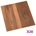 Vidaxl planches de plancher autoadhsives 20 pcs pvc 1, 86 m marron