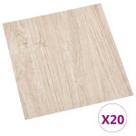 Vidaxl planches de plancher autoadhsives 20 pcs pvc 1, 86 m marron