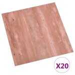 Vidaxl planches de plancher autoadhsives 20 pcs pvc 1, 86 m rouge