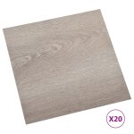 Vidaxl planches de plancher autoadhsives 20 pcs pvc 1, 86 m taupe