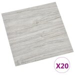 Vidaxl planches de plancher autoadhsives 20 pcs pvc 1, 86m gris clair