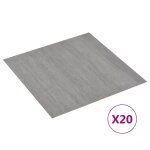 Vidaxl planches plancher autoadhsives 20pcs pvc 1, 86m gris pointill