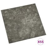 Vidaxl planches de plancher autoadhsives 55 pcs pvc 5, 11 m gris