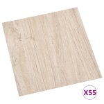 Vidaxl planches de plancher autoadhsives 55 pcs pvc 5, 11 m marron